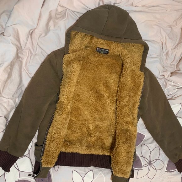 SOLD

Y2K Point Zero PX Star Fuzz-Lined Dark Green Hoodie - Picture 2 of 5